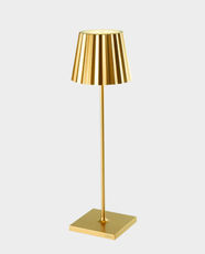 ELANT Plissé Cordless LED Table Lamp | 188lm Brightness | 2700K–3000K Dimmable | 6h Charge / 12h Runtime | Aluminium Die-Casting | 189241 - UV Gold