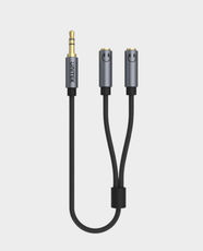 UNITEK 3.5MM AUX Audio Cable | 0.2M Cable Length | 3.5MM AUX Audio Male to Two Female Socket | Y-C956ABK - Space Grey