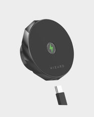 Wizard Magnetic Car Phone Holder with 15W Fast Wireless Charging | 360° Adjustable | Universal Fit | CH-60 – Black