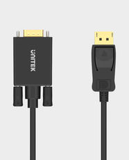 UNITEK DisplayPort to VGA Cable | 1.8m Cable Length | Resolution Up To 1920x1200 for PCs and 1080p for HDTVs | Y-5118F - Black