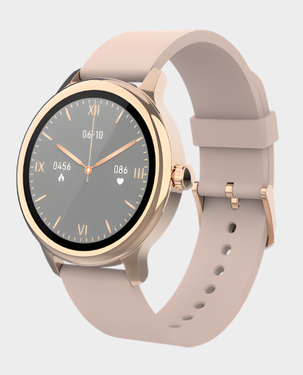DCU TECNOLOGIC Sophie Smartwatch voor dames, roségoud, behuizing met metalen armband in roségoud, HD-touchscreen, 3,1 cm (1,2 inch), IP67 waterdicht, 22 sportmodi, intelligente DCU-app