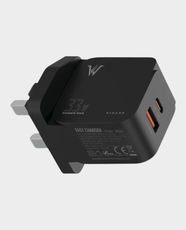 Wizard 33W Fast Charge Adapter | UK Plug | 2-Port USB-C/USB-A | 9S Protection Standard | WQ20 - Black