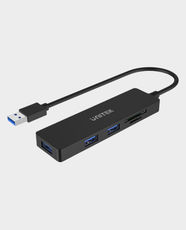 UNITEK 3 Ports USB-A USB 3.1 Gen1 Hub | 15cm Cable Length | Up to 2TB SDHC / SDXC Capacity | 5Gbps Data Transfer Speed | H1108A - Black
