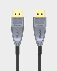 UNITEK 8K Fiber Optic DisplayPort 1.4 Cable | 8K @60Hz, 4K 144Hz, 1440p @240Hz | 10m | 32.4Gbps Bandwidth | Active Optical | HDR | DSC 1.2 | Zinc-Alloy & Gold-Plated | C1616GY - Space Grey