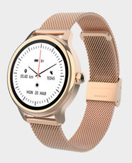 DCU Tecnologic Sophie Oro Metal Smartwatch | Voice Assistant | Female Cycle Tracking | IP67 Waterproof | Stress Monitoring | Weather Information | 34157095 - Rose Gold