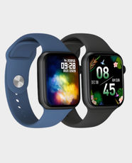 DCU Tecnologic Colorful 2 Smartwatch | 1.91″ IPS Touch Screen | Includes 2 Wristbands | Voice Assistant | 3 Games | Sleep Monitoring | Female Cycle Tracking | 34157041 - Black & Blue Navy
