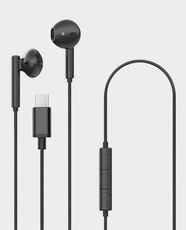 DCU Tecnologic USB-C Wired Earphone | Built-in Mic | Stereo Sound | Plug-and-Play | Call and Music Control | Ergonomic Lightweight Design | 34151011 - Black