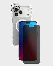 Tech21 EvoLite Privacy Protection Bundle for Apple iPhone 17 Pro | Bio-Spice™ Material | Anti-Yellowing and Scratch-Resistant Case | Two-Way Privacy Glass | Scratch and Dust-Resistant Lens Protector | T21-11406 - Clear