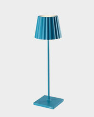 ELANT Plissé Cordless LED Table Lamp | 188lm Brightness | 2700K–3000K Dimmable | 6h Charge / 12h Runtime | Aluminium Die-Casting | EPC102T - Blue