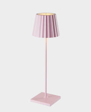 ELANT Plissé Cordless LED Table Lamp | 188lm Brightness | 2700K–3000K Dimmable | 6h Charge / 12h Runtime | Aluminium Die-Casting | 189205 - Pink