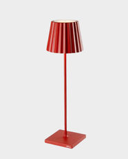 ELANT Plissé Cordless LED Table Lamp | 188lm Brightness | 2700K–3000K Dimmable | 6h Charge / 12h Runtime | Aluminium Die-Casting | EPC102T - Red