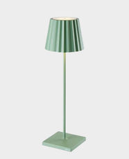 ELANT Plissé Cordless LED Table Lamp | 188lm Brightness | 2700K–3000K Dimmable | 6h Charge / 12h Runtime | Aluminium Die-Casting | 189204 - Sage Green