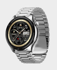 Titan Fastrack Elite Smart Watch | 1.43" HD Round Display with AOD | Bluetooth Calling | Weather Display | Daily Activity Tracking | Metal Strap | 38172SM01 - Silver