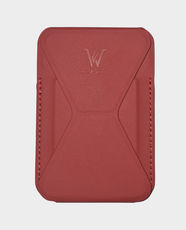 Wizard Arco MagSafe Card Case Wallet Stand | Premium Treated Leather | Holds Essential Cards - Sunset Red