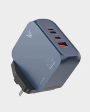 Wizard 65W GaN Super Fast Charger | UK Plug | 4-Port USB-C/USB-A/Lightning | Compact Travel Design | Full Safety Protection | WQ70 - Blue