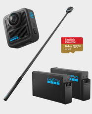 GoPro Max 2 + Accessories Bundle | True 8K 360 Video | Max HyperSmooth with 360° Horizon Lock | Invisible Pole Shots | Twist-And-Go Replaceable Lenses | Super Slo-Mo in 360 - Black