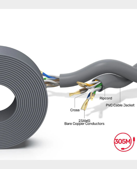 Buy UNITEK CAT6 Ethernet Cable 305m in Qatar - AlaneesQatar.Qa
