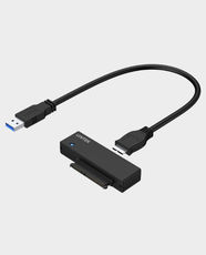 UNITEK USB 3.0 to SATA III Adapter | USB 3.0 / 5Gbps Data Transfer | 12V 2A Power Adapter Included | LED Power Indicator | Y-1039 - Black