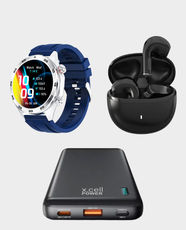 X.Cell Watch Elite 5 Blue Silicon + TWS Soul 17 Signature + Power Bank Combo
