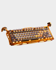 GravaStar Mercury K1 Pro 75% Mechanical Gaming Keyboard | Aluminum Alloy Body | Pudding PBT Keycaps | MX Structure Linear Switches POK+POM | Dual RGB Lighting | Hot-Swappable | GS K1 PRO-YLW - Battle Worn Yellow