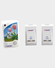 Terminator Digital Wireless Door Bell | 38 Different Melodies | Upto 100 m Range | 2 Transmitters + 1 Plug-In AC Receiver | TDB 014BBAC-13A - White