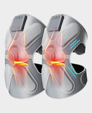 SKG W3 Pro Knee Massager with Heat and Vibration | 3 Massage Modes | 4 Heat Levels | Voice Broadcast | 90-Min Battery Life | Relieves Knee Pain, Joint Stiffness and Poor Circulation - Grey