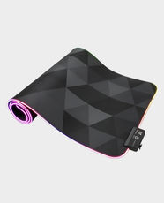 Onikuma RGB Gaming Mouse Pad | Smooth Fabric Surface | Anti-Slip Rubber Base | Durable and Stitched Edges | 800 × 300 × 4mm | MP006 - Black