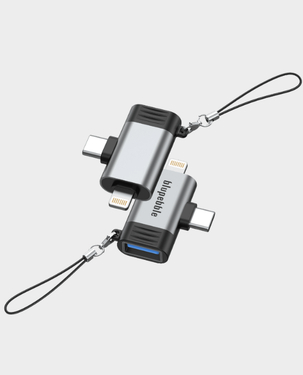 Blupebble 3-in-1 USB-C and Lightning to USB-A 2.0 OTG Adapter in Qatar