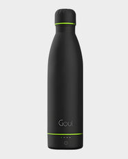 Goui Loch Bottle With Built-in 6000mAh Power Bank | Wireless Charger | 420ml Liquid Capacity | 18/8 double-Walled Stainless Steel Design | G-BOT-K - Black
