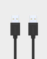 UNITEK USB A to USB A Data Cable | 1.5m Length | Speed 480Mbps Data Transfer | Durable Bare Copper Conductors | Reliable Syncing | Strain-Resistant Design | Lightweight and Portable | Y-C442GBK - Black