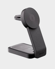 Blupebble 3-in-1 Qi2 Wireless Foldable MagSafe Charging Stand | 15W Wireless Output | Compatible with iPhone / Apple Watch / AirPods | BP-3IN1QI2-BK - Black
