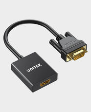 UNITEK VGA to HDMI Adapter | 15cm Cable | 5V Micro USB Power | Supports Up to Up to 1080p@60Hz | V1112ABK01 - Black