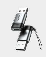 Blupebble USB-A 3.0 to USB-C OTG Adapter | 5Gbps High-Speed Data Transfer | Aluminum Alloy and TPE Build | Plug and Play | Compatible with USB-C Phones, Tablets and Laptops | BP-OTGA2C-GY - Gray