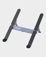Blupebble FlexiStand Foldable Aluminium Alloy Stand for 11-15″ Laptop And Tablet | Six Levels of Adjustable Angles | Anti-Slip Pads | Ergonomic Design | BP-LPSTAND-GY - Gray