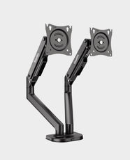 Blupebble ViewMount Duo Dual Monitor Arm | Fits 17 - 32 Inch Screens | Supports Up to 9kg | Tilt, Swivel and 360° Rotation | Heavy-Duty Full Motion Arm | BP-VIEWMNT2-BK - Black