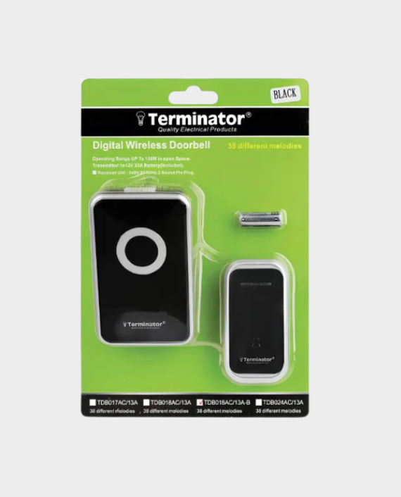 Terminator Bells Set Buy Terminator Digital Wireless Door Bell 100m 38 Melodies Black in ...