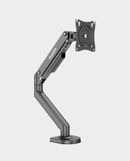 Blupebble ViewMount Mono Single Monitor Arm | Fits 17 - 32 Inch Screens | Supports Up to 9Kg | Tilt, Swivel and 360° Rotation | Heavy-Duty Full Motion Arm | BP-VIEWMNT1-BK - Black
