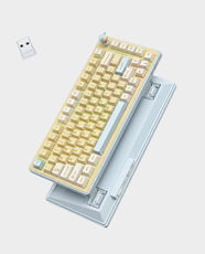 Onikuma MT707 Tri-Mode Mechanical Gaming Keyboard | 81 Keys | Wireless / 2.4G / USB-C Wired | Hot-Swappable | Gasket Mounted | RGB Backlight - Yellow