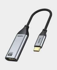 Blupebble USB-C to HDMI Adapter | 4K@60Hz UHD Output | 0.2m Braided Cable | USB-C Male to HDMI Female | BP-160-PU31CMHDFN1S-GY - Grey