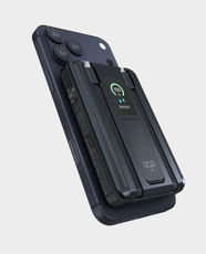 EGO 6 in 1 AllyDelivery 4F @3C Qi2 MagSafe Certified 10000mAh Power Bank | 20W PD Fast Charging | 15W Wireless | Built in C and Lightning Cables | Phone Stand | OLED Display | KH-99 - Black