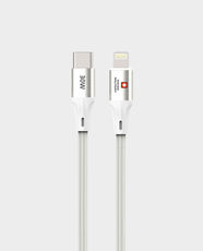 Swiss Military USB-C to Lightning Cable | 1m | Braided with Reinforced Connectors | 30W Fast Charging | SM-CB-CL30W-1M-WHI – White