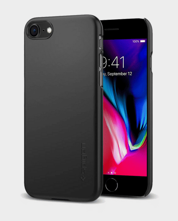 Buy Spigen iPhone Case Thin Fit Black in Qatar