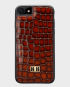 Gold Black iPhone 7 Leather Case Milano Brown in Qatar