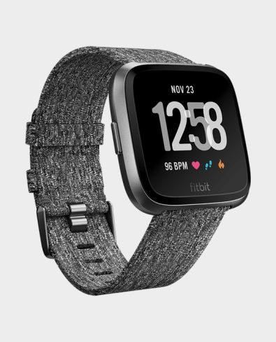 Buy Fitbit Versa Watch Charcoal Woven in Qatar AlaneesQatar.Qa