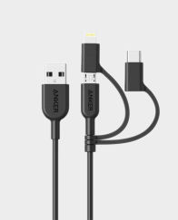 Anker A8436 PowerLine ll 3 in 1 USB-A to USB-C Micro USB Lightning Charging Cable in Qatar