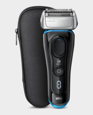 Braun Series 8 8325s Wet & Dry Shaver with Travel Case, Black - Blue in Qatar