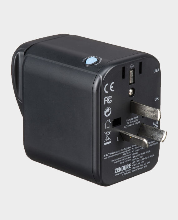 Zendure Passport Pro Travel Adapter With PD In Qatar - AlaneesQatar.Qa