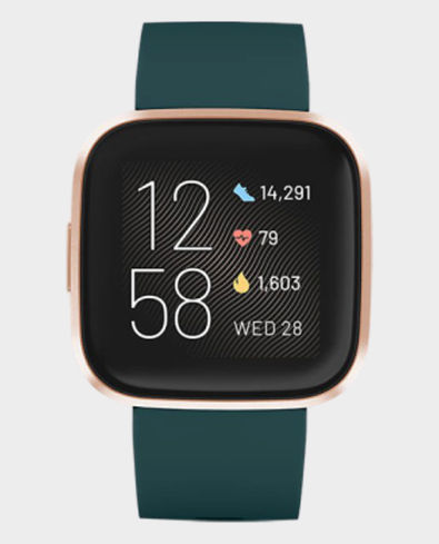 Buy Fitbit Versa 2 Smart Watch Emerald Green & Copper Rose in