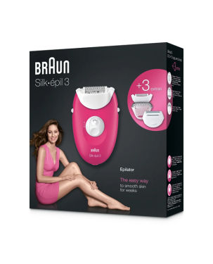 Braun SE3410 Epilator - Pink/White