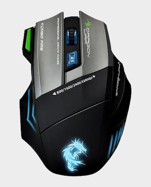 Dragon War Thor G9 Gaming Mouse 3200 DPI LED with Mouse Pad Black in Qatar